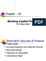 Chapter - 30: Working Capital Finance