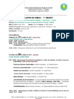 Programação do II Encontro do Plantio CEBUV da 7ª Região