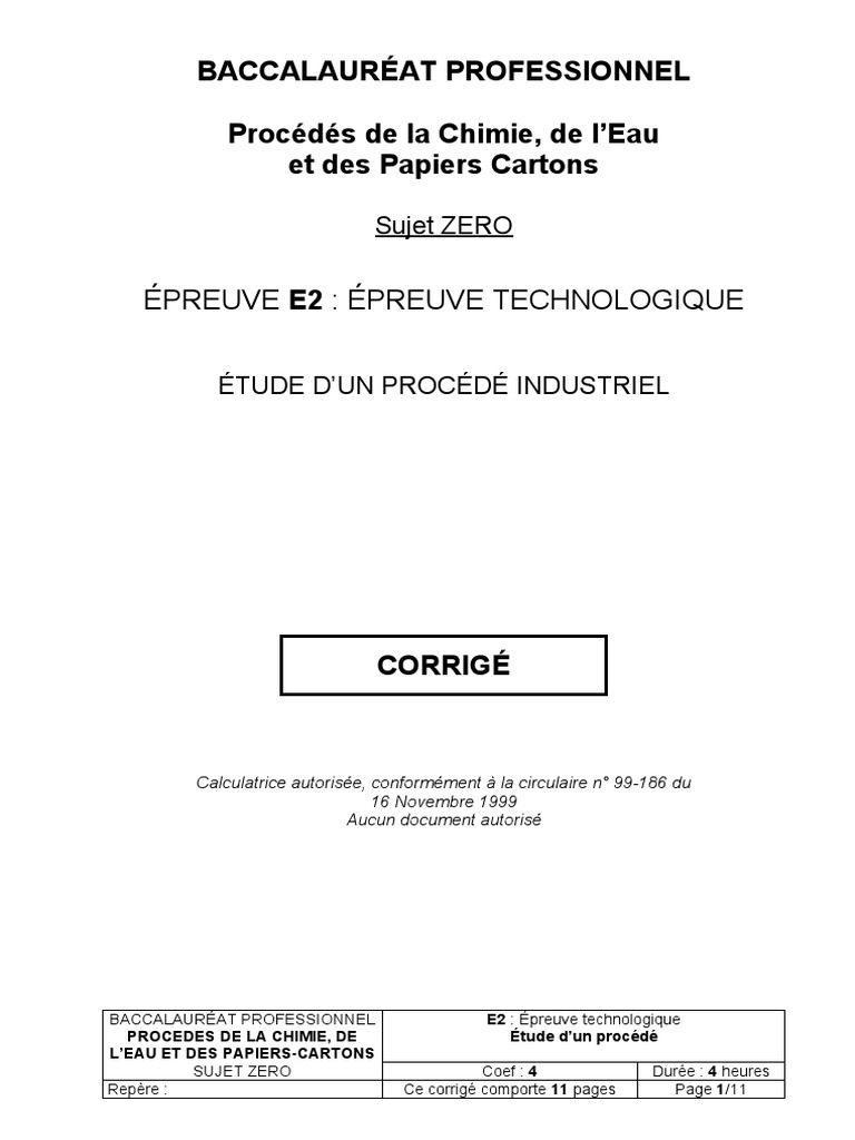 4979 4979 Corrige Epreuve E2 Bac Pro Pcepc Sujet 0 | PDF | Fertilisant |  Chimie