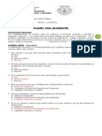 Examen final de legislación fiscal y aduanal del primer bimestre 2022