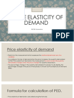 PRICE ELASTICITY OF DEMAND CALCULATIONS AND TYPES