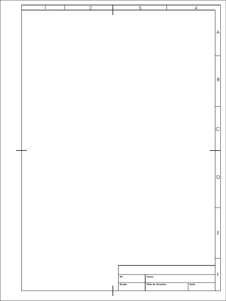 Modelo Folha de Desenho Tecnico - A4 Retrato | PDF