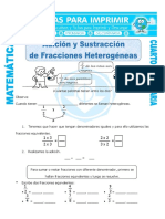 33. Adicion y Sustraccion de Fracciones Heterogeneas Para Cuarto de Primaria