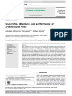 Ownership, Structure, and Performance of Architectural Firms: Adedapo Adewunmi Oluwatayo, Dolapo Amole