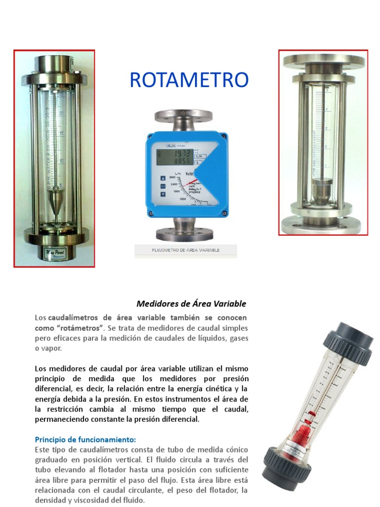 ROTAMETRO | PDF | Medición de flujo | Tubería (transporte de fluidos)