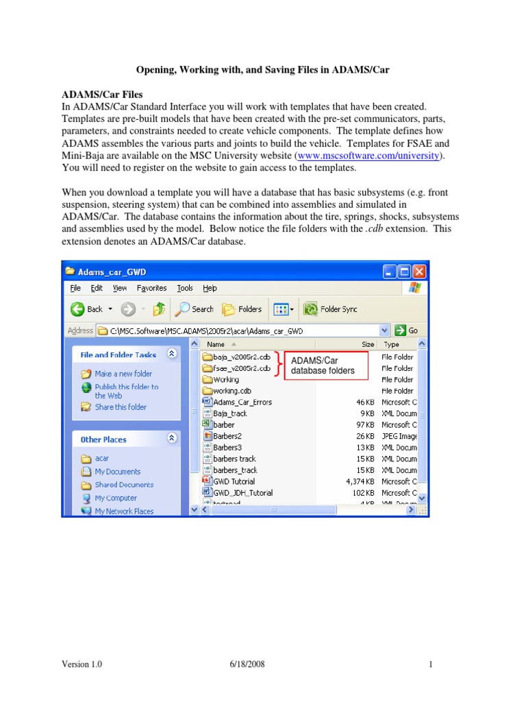 Working with ADAMS/Car Files | PDF | Computer File | Directory (Computing)