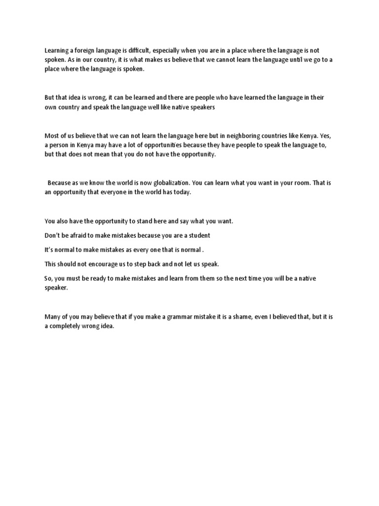 Learning A Foreign Language Is Difficult Pdf