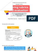Scoring Rubrics and Evaluation-Presentation