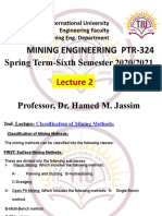 Mining Engineering Ptr-324: Tishk International University Engineering Faculty Petroleum & Mining Eng. Department