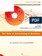 Chapter Number Two: Overview of Economic, Social & Regulatory Aspects of Advertising