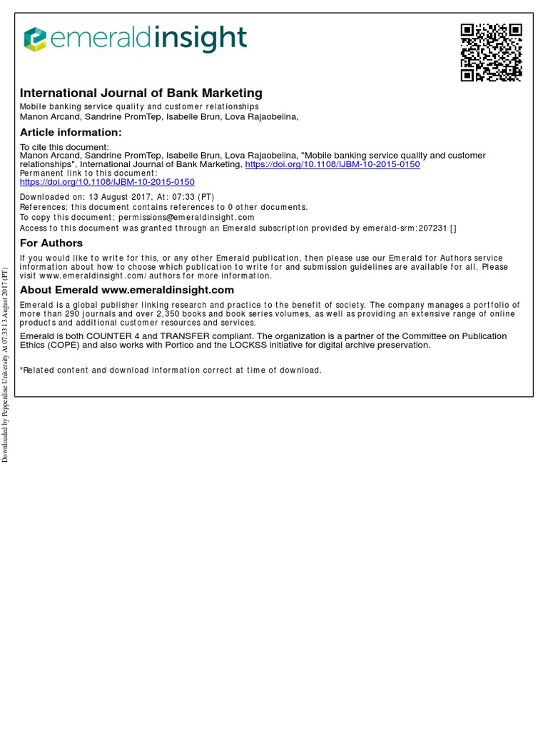 Ijbm 10 2015 0150 | PDF | Banks | Privacy