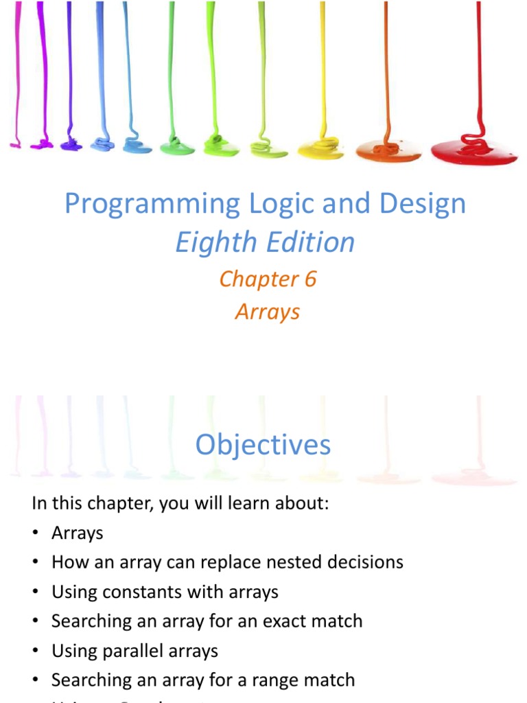 Programming Logic and Design: Eighth Edition | PDF | Array Data ...
