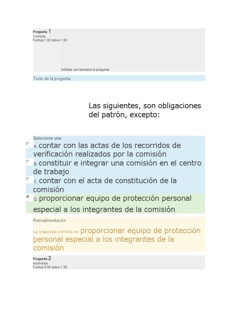 Respuestas Nom 019 | PDF | Especialidades Medicas | Ciencias de la Salud