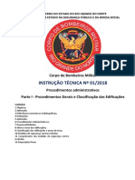 IT 01 - Parte I - Procedimentos Gerais e Classificação das Edificações