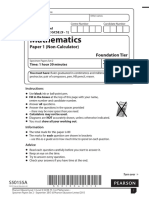 Mathematics: Paper 1 (Non-Calculator) Foundation Tier