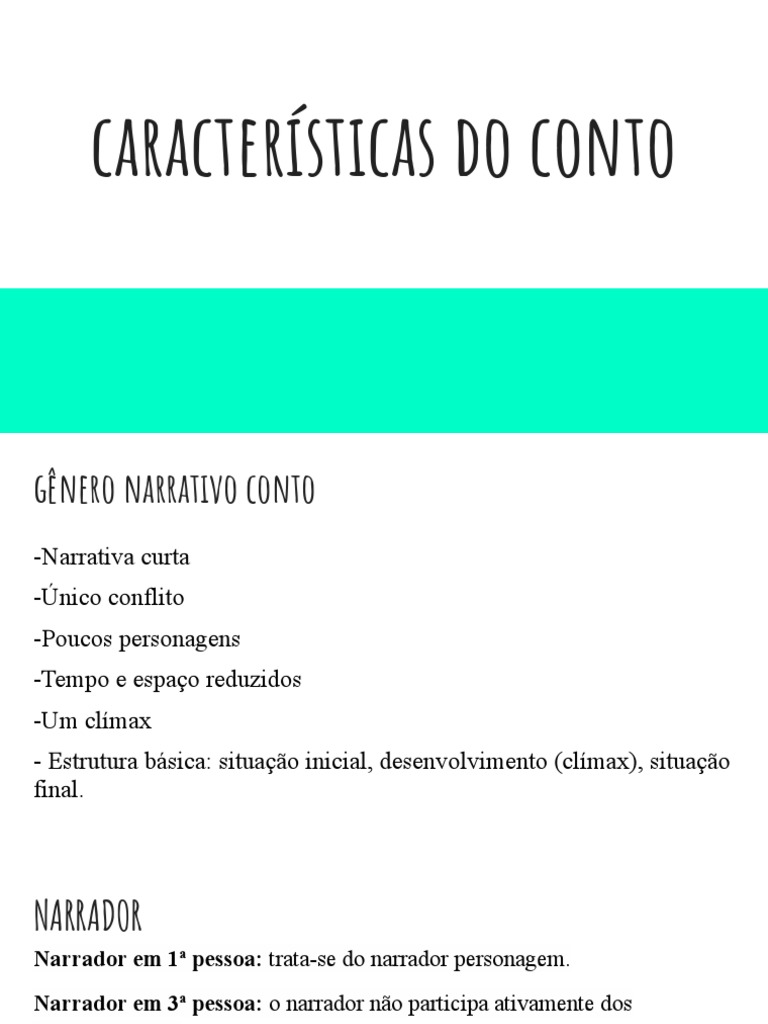 Características do Gênero Conto | PDF