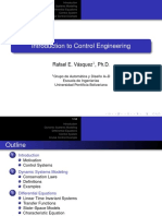 Introduction To Control Engineering: Rafael E. Vásquez, PH.D