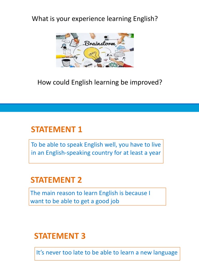 Learning English. Experiences | PDF
