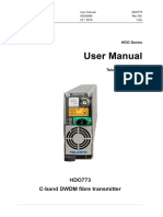 Manual de Usuario HDO Rev (24) Serie HDO. Manual de usuario. Corporación Teleste. Transmisor de fibra DWDM de banda C HDO773 - PDF Descargar libre