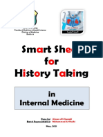 1 ❤ Smart Sheet for History Taking in Internal Medicine خلفية سماوية