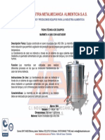 Ficha Tecnica Marmita A Gas Con Agitador
