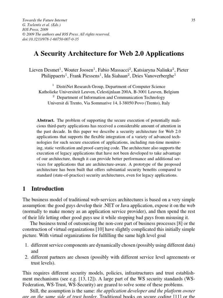 A Security Architecture For Web 2.0 Applications | PDF | Automata ...