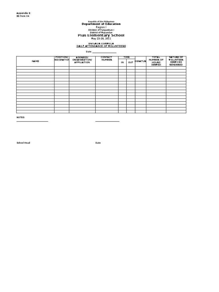 Copy of be form 04 brigada eskwela