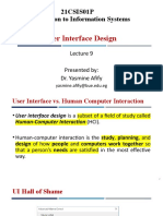 UI Design Lecture on User Interface, Learnability and Efficiency