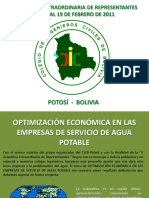 Optimización económica en empresas de agua potable