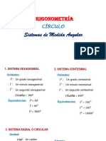 Trigonometría - Sistemas de Medida (Círculo)