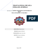 Universidad Nacional Micaela Bastidas - Escuela de Ingeniería de Minas - Trabajo de Minería General sobre ejemplos de Dilución