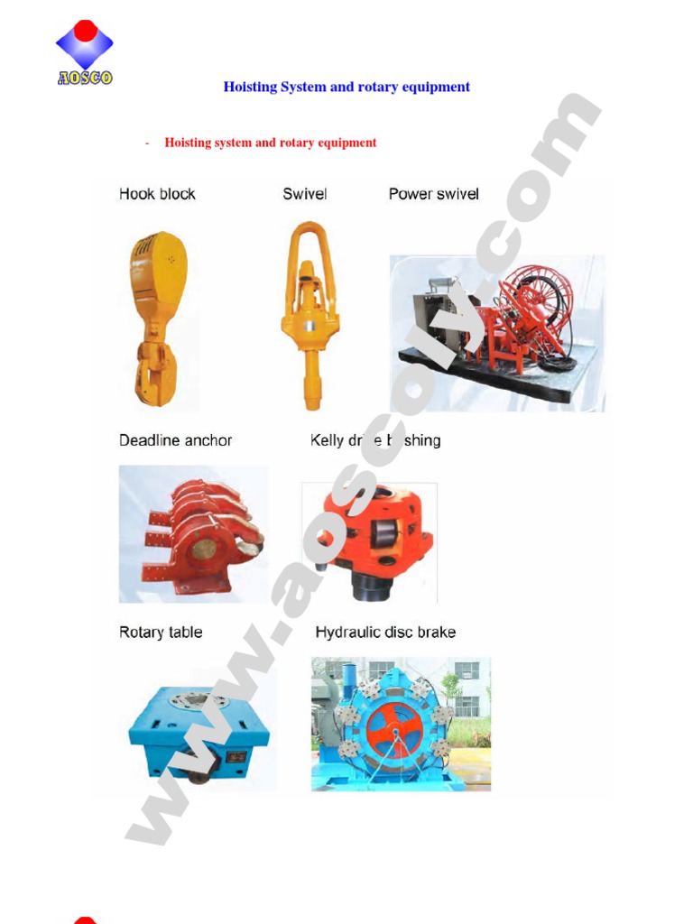 Hoisting System and Rotary Equipment Brake Mechanical Engineering