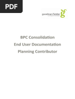 BPC Consolidation User Manual - Planning Contributor