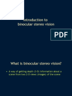 Introduction To Binocular Stereo Vision