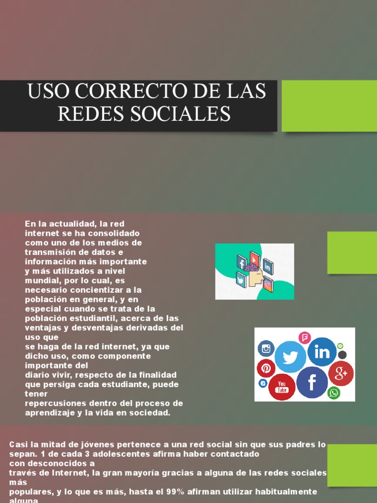 Uso Correcto de Las Redes Sociales | PDF