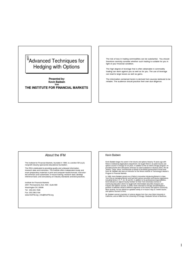 Advanced Options Hedging | PDF | Greeks (Finance) | Option (Finance)