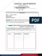 EVALUACIONES REFLEXIVAS MATEMATICA PRIMER QUIMESTRE 7mos A-B-C Matutina