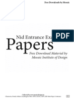 Nid Entrance Exam: Papers