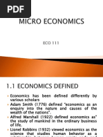 Introduction To Microeconomics (ECO 111)