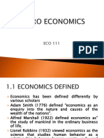 Introduction To Microeconomics (ECO 111)