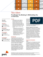 Tax Alert Pre Budget Tax Briefing 3 Withholding Tax on Services