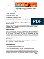 Información Curso - Operación de Sistemas de Potabilización de Agua