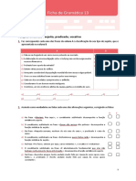 Alunos - Ficha 13 - Sujeito - Predicado - Voacativo - 9º - Cópia