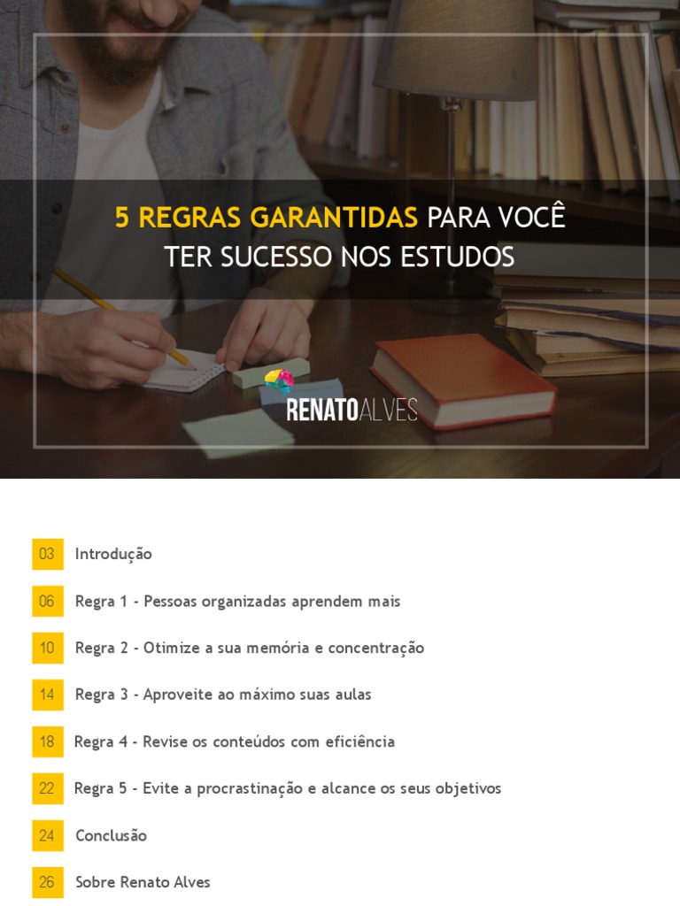 5 Regras para Sucesso nos Estudos | PDF | Aprendizado | Tempo