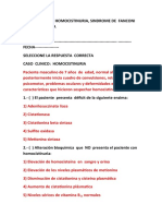 EXAMEN SOBRE HOMOCISTINURIA Y SÍNDROMES RENALES