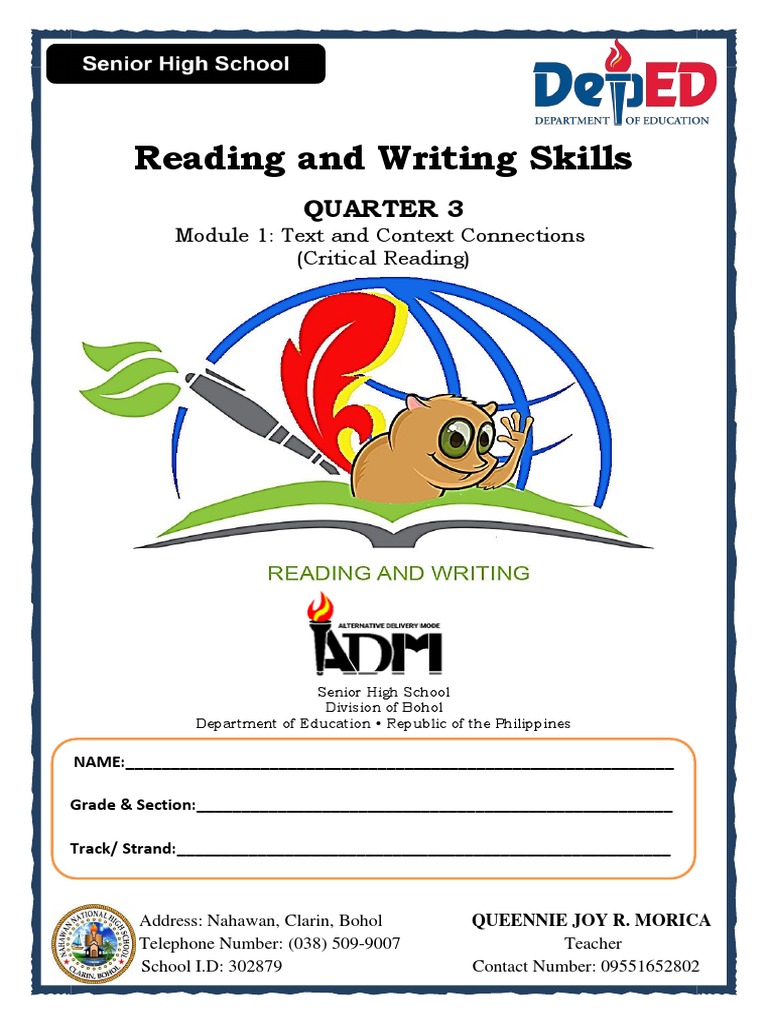 Reading and Writing Skills Quarter 3 Download Free PDF