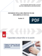 S13 ppt en Español Informe final del proyecto de desarrollo social(1)