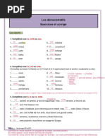 Les démonstratifs exercices
