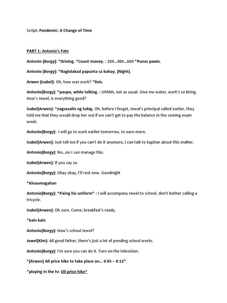 English 9 Peta Script 3rdqtr 1 | PDF | Health Sciences