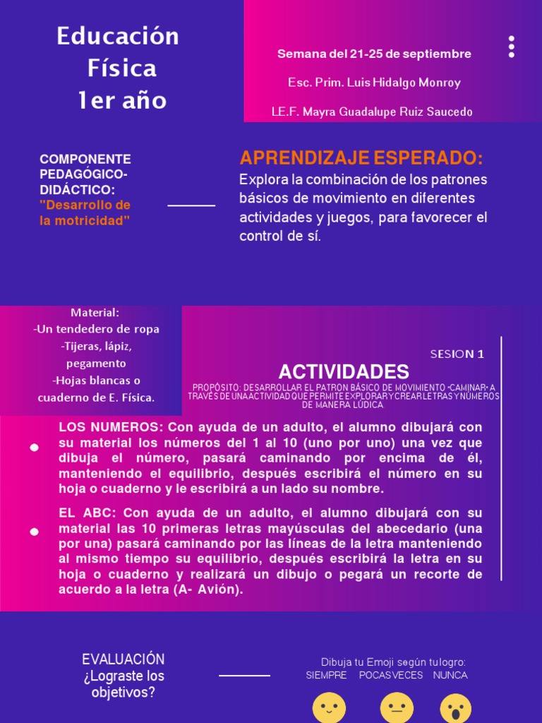 Desarrollo de la Motricidad en 1er Año | PDF | Artes del Lenguaje y ...